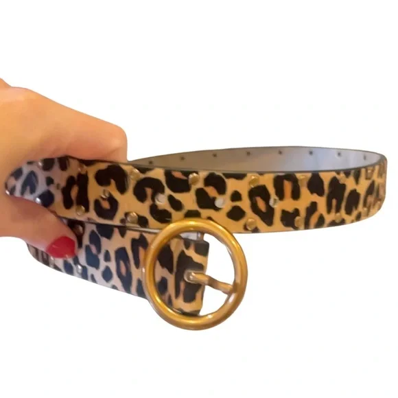 NWOT: Urban Outfitters Leopard Print Belt - Black and Tan - Picture 12 of 15